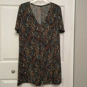 ZARA Floral Dress Roomy Shortsleeved Small